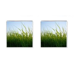 Grass Cufflinks (square) by Siebenhuehner