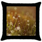 Waterdrops Black Throw Pillow Case