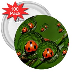 Ladybird 3  Button (100 Pack) by Siebenhuehner