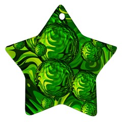 Green Balls  Star Ornament (two Sides) by Siebenhuehner