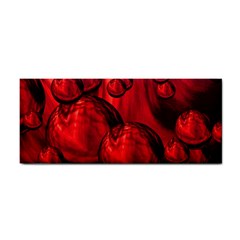 Red Bubbles Hand Towel by Siebenhuehner