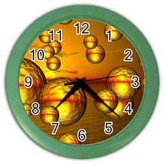 Sunset Bubbles Wall Clock (color) by Siebenhuehner