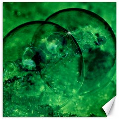 Green Bubbles Canvas 12  X 12  (unframed) by Siebenhuehner