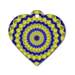 Mandala Dog Tag Heart (one Sided)  by Siebenhuehner