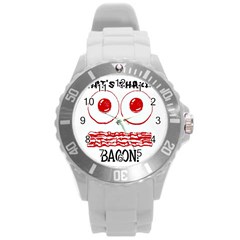 Whats Shakin Bacon? Plastic Sport Watch (large)