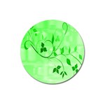 Floral Green Magnet 3  (Round)