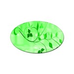 Floral Green Sticker 100 Pack (Oval)