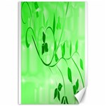 Floral Green Canvas 24  x 36  (Unframed)