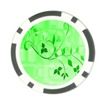 Floral Green Poker Chip (10 Pack)