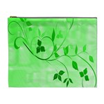 Floral Green Cosmetic Bag (XL)