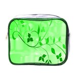 Floral Green Mini Travel Toiletry Bag (One Side)