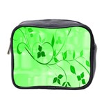 Floral Green Mini Travel Toiletry Bag (Two Sides)