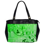 Floral Green Oversize Office Handbag (One Side)