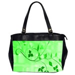 Floral Green Oversize Office Handbag (Two Sides)