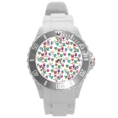 Happy Owls Plastic Sport Watch (large) by Ancello