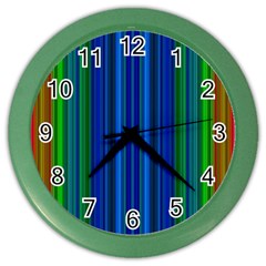 Strips Wall Clock (color) by Siebenhuehner