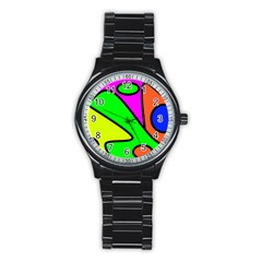 Abstract Sport Metal Watch (black) by Siebenhuehner