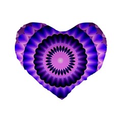 Mandala 16  Premium Heart Shape Cushion  by Siebenhuehner