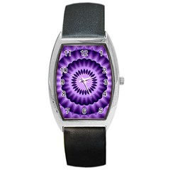 Mandala Tonneau Leather Watch