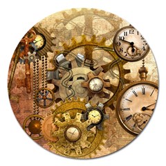 Steampunk Magnet 5  (round) by Ancello