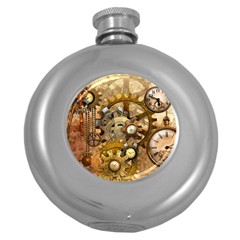 Steampunk Hip Flask (round) by Ancello