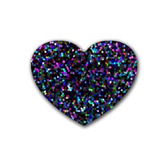 Glitter 1 Drink Coasters 4 Pack (heart)  by MedusArt