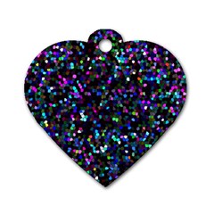 Glitter 1 Dog Tag Heart (two Sided) by MedusArt