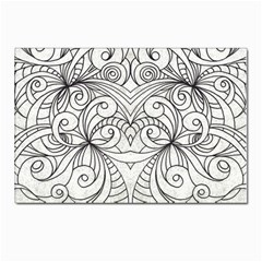 Drawing Floral Doodle 1 Postcard 4 x 6  (10 Pack) by MedusArt