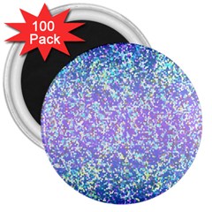 Glitter2 3  Button Magnet (100 Pack) by MedusArt