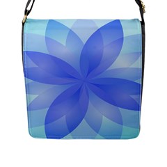 Abstract Lotus Flower 1 Flap Closure Messenger Bag (large) by MedusArt