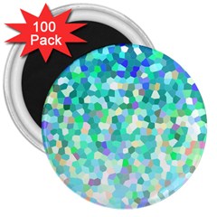 Mosaic Sparkley 1 3  Button Magnet (100 Pack) by MedusArt