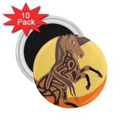 Embracing The Moon 2 25  Button Magnet (10 Pack) by twoaboriginalart