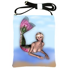 Mermaid On The Beach Shoulder Sling Bag