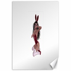 Miss Bunny In Red Lingerie Canvas 20  X 30  (unframed) by goldenjackal