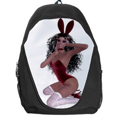 Miss Bunny In Red Lingerie Backpack Bag by goldenjackal