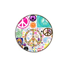 Peace Collage Golf Ball Marker 4 Pack (for Hat Clip) by StuffOrSomething