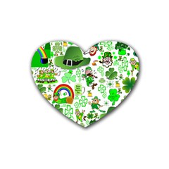 St Patrick s Day Collage Drink Coasters 4 Pack (heart)  by StuffOrSomething