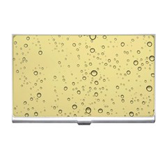 Yellow Water Droplets Business Card Holder by Colorfulart23