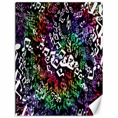 Urock Musicians Twisted Rainbow Notes  Canvas 12  X 16  (unframed)