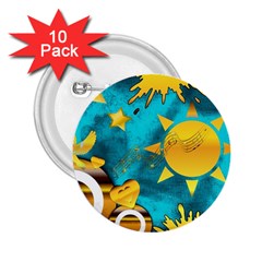 Musical Peace 2 25  Button (10 Pack) by StuffOrSomething