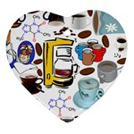 Just Bring Me Coffee Heart Ornament (Two Sides) Front