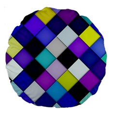 Quilted With Halftone 18  Premium Round Cushion  by houseofjennifercontests