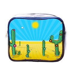 Cactus Mini Travel Toiletry Bag (one Side) by NickGreenaway