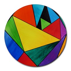 Abstract 8  Mouse Pad (round) by Siebenhuehner