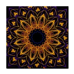 Yellow Purple Lotus Mandala Face Towel by Zandiepants
