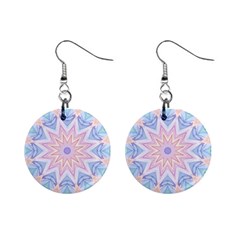 Soft Rainbow Star Mandala Mini Button Earrings by Zandiepants