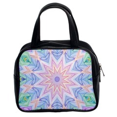 Soft Rainbow Star Mandala Classic Handbag (two Sides) by Zandiepants