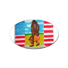 Big Foot,bison U,s,a, Flag Sticker (oval) by creationtruth