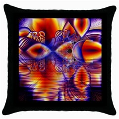 Winter Crystal Palace, Abstract Cosmic Dream Throw Pillow Case (black) by DianeClancy