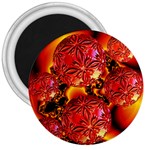  Flame Delights, Abstract Red Orange 3  Button Magnet